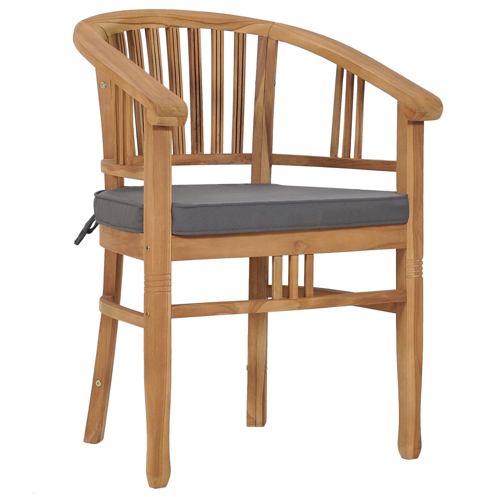 3 Piece Garden Dining Set with Cushions Solid Teak Wood