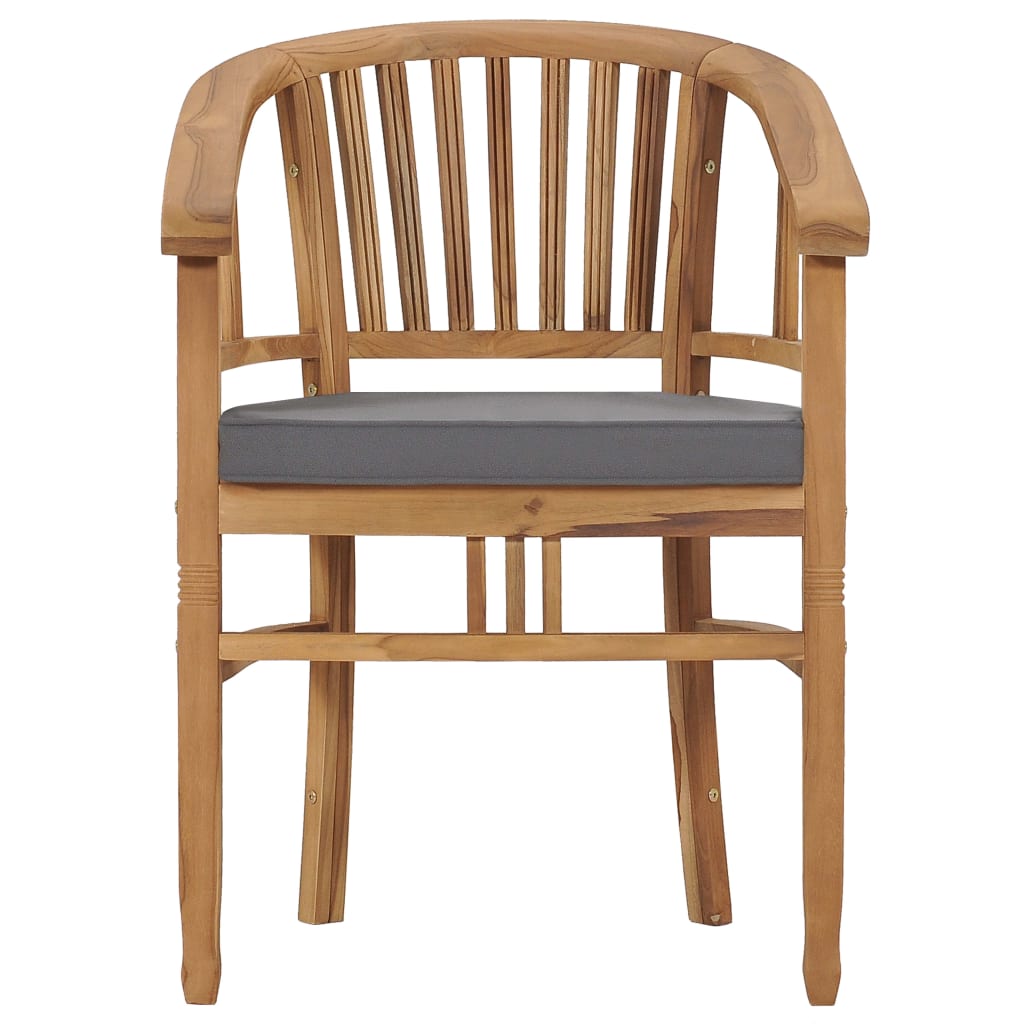 3 Piece Garden Dining Set with Cushions Solid Teak Wood