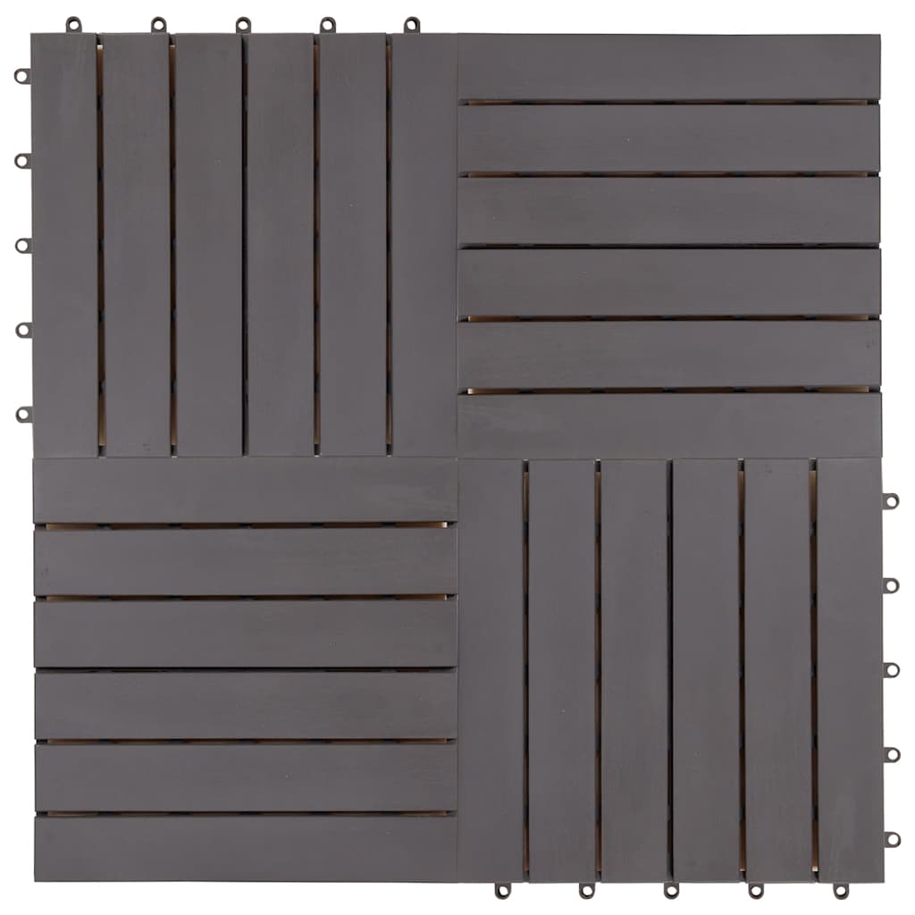 Decking Tiles 20 pcs Grey Wash 30x30 cm Solid Acacia Wood