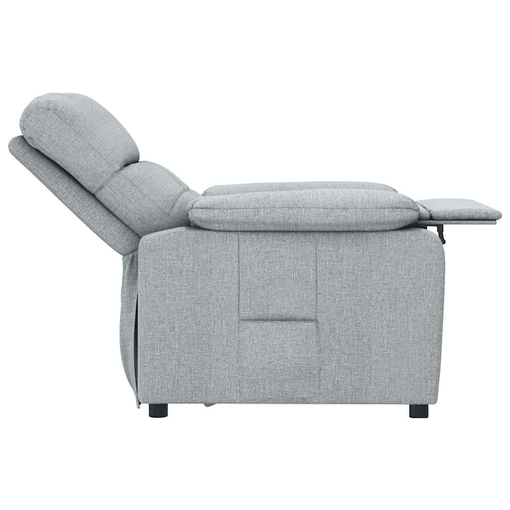 Recliner Chair Light Grey Fabric