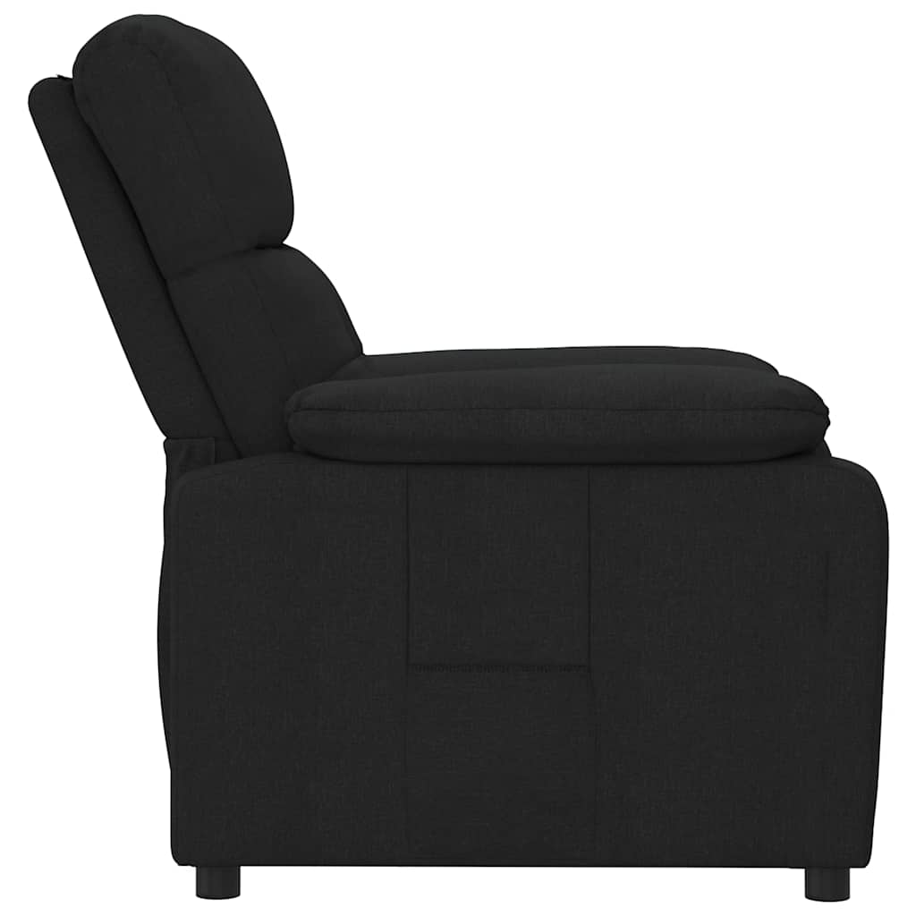 Recliner Chair Black Fabric