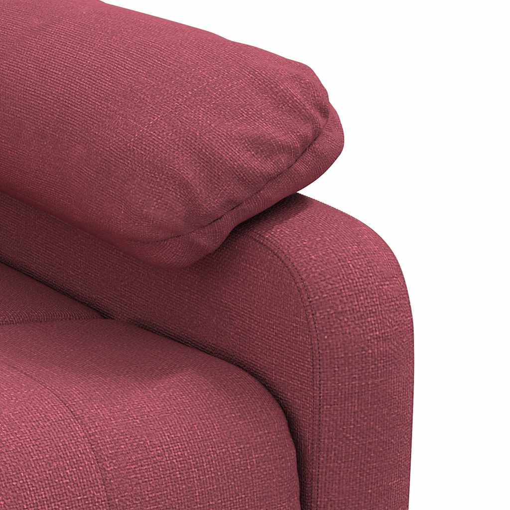 Recliner Chair Wine Red Fabric