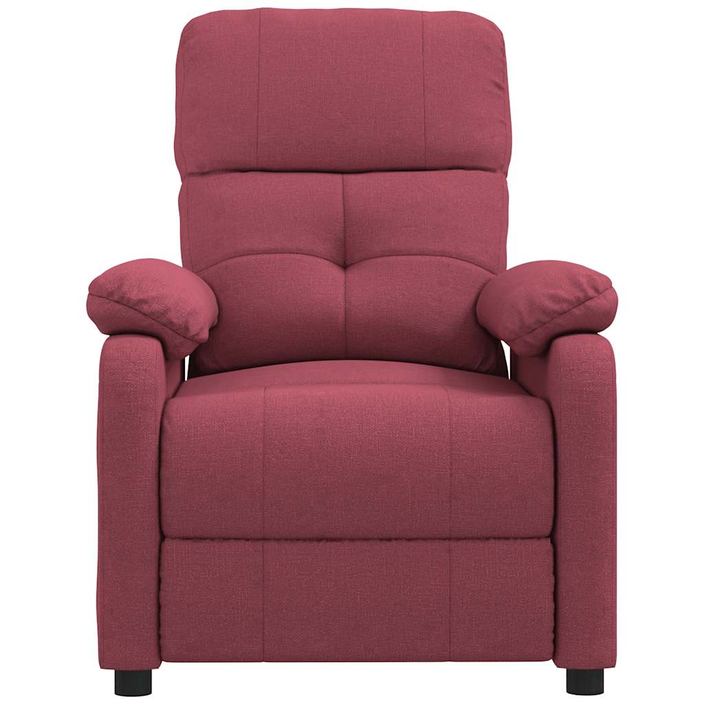 Massage Chair Wine Red Fabric