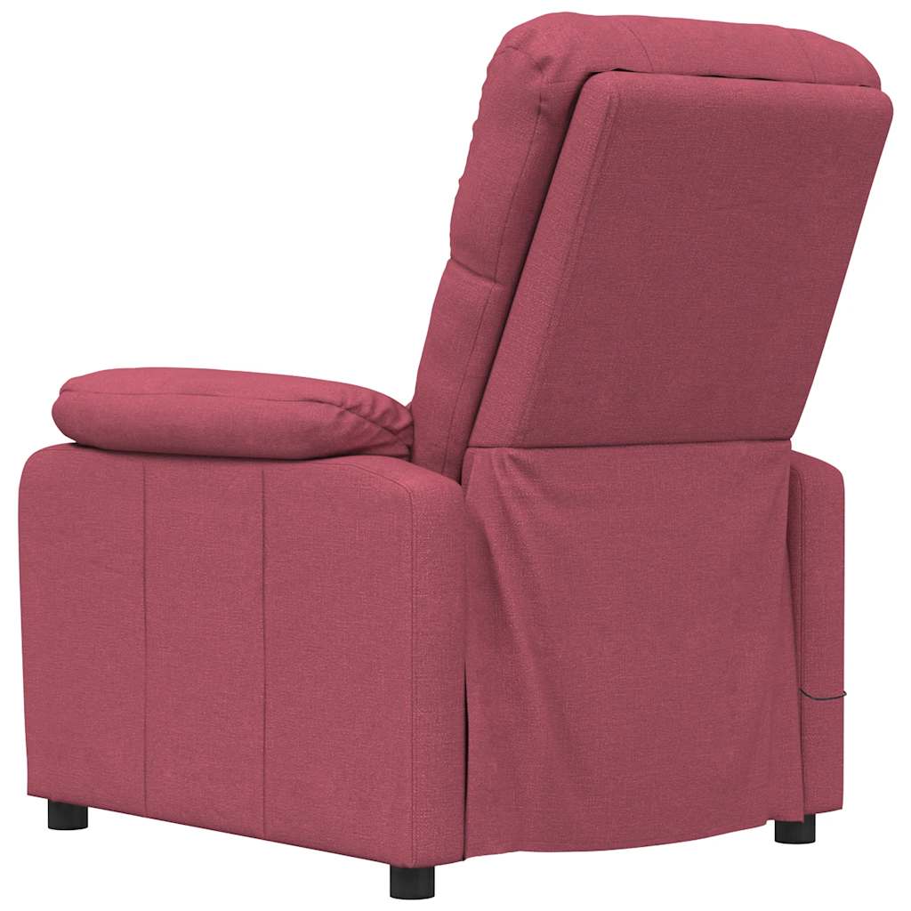 Massage Chair Wine Red Fabric