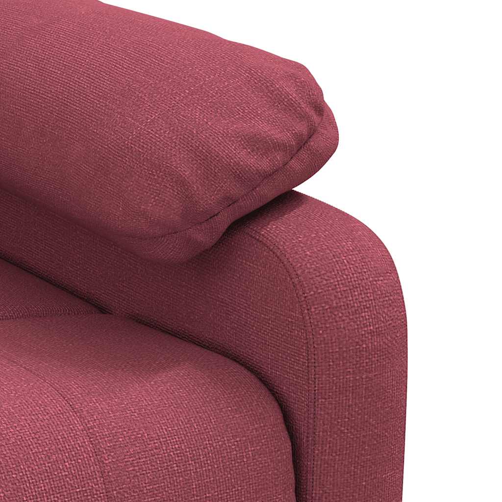 Massage Chair Wine Red Fabric