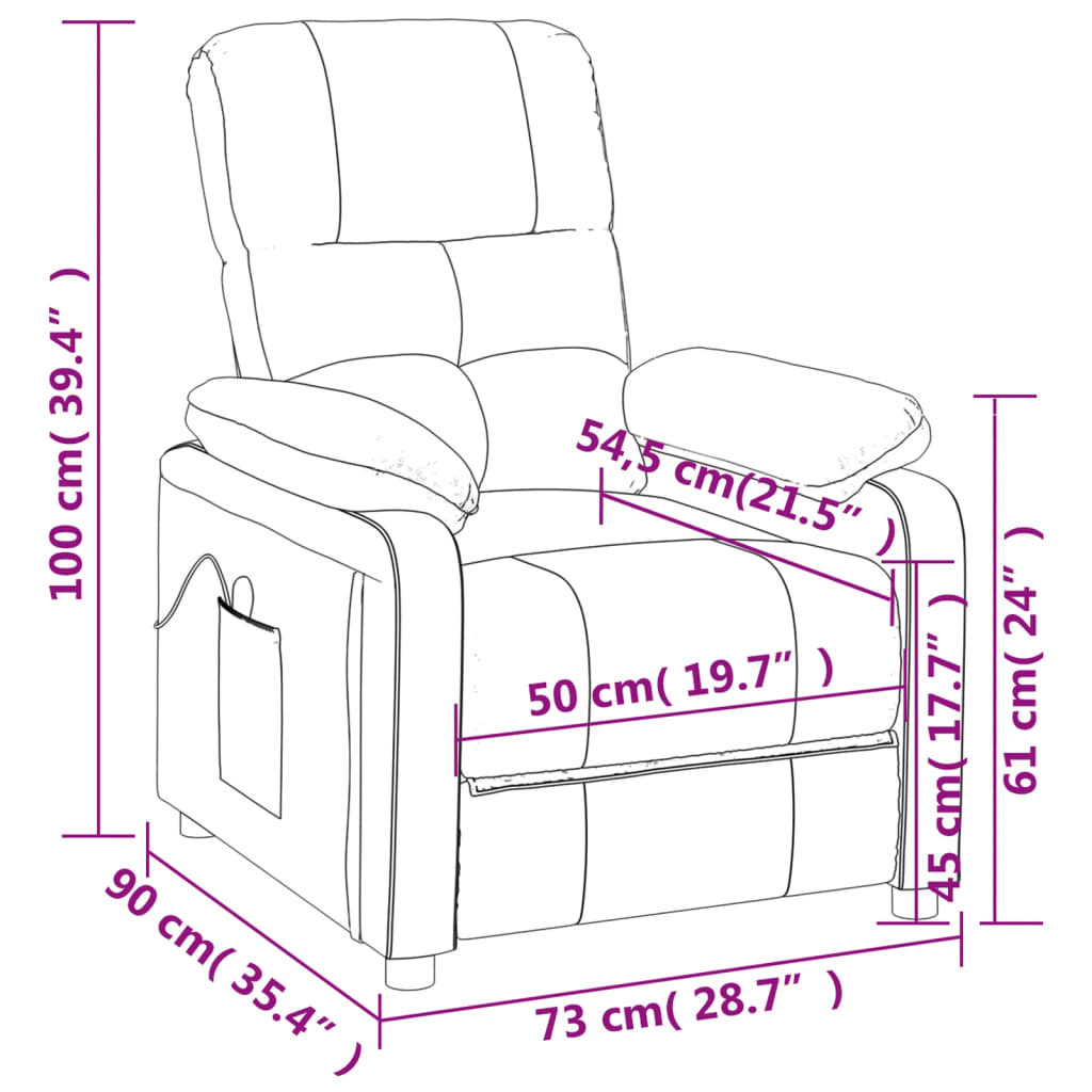 Massage Chair Cream Fabric