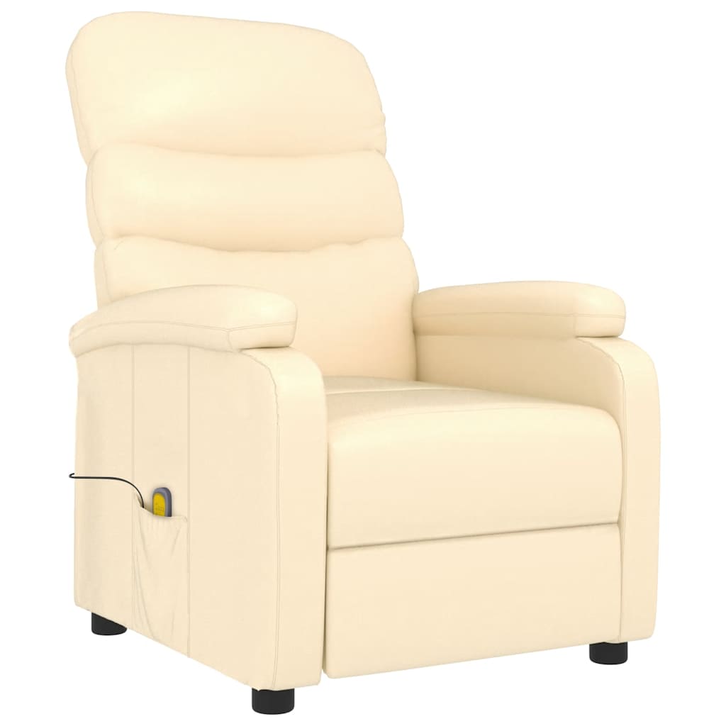 Massage Chair Cream Faux Leather