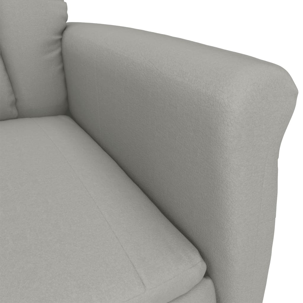 Massage Chair Light Grey Faux Suede Leather
