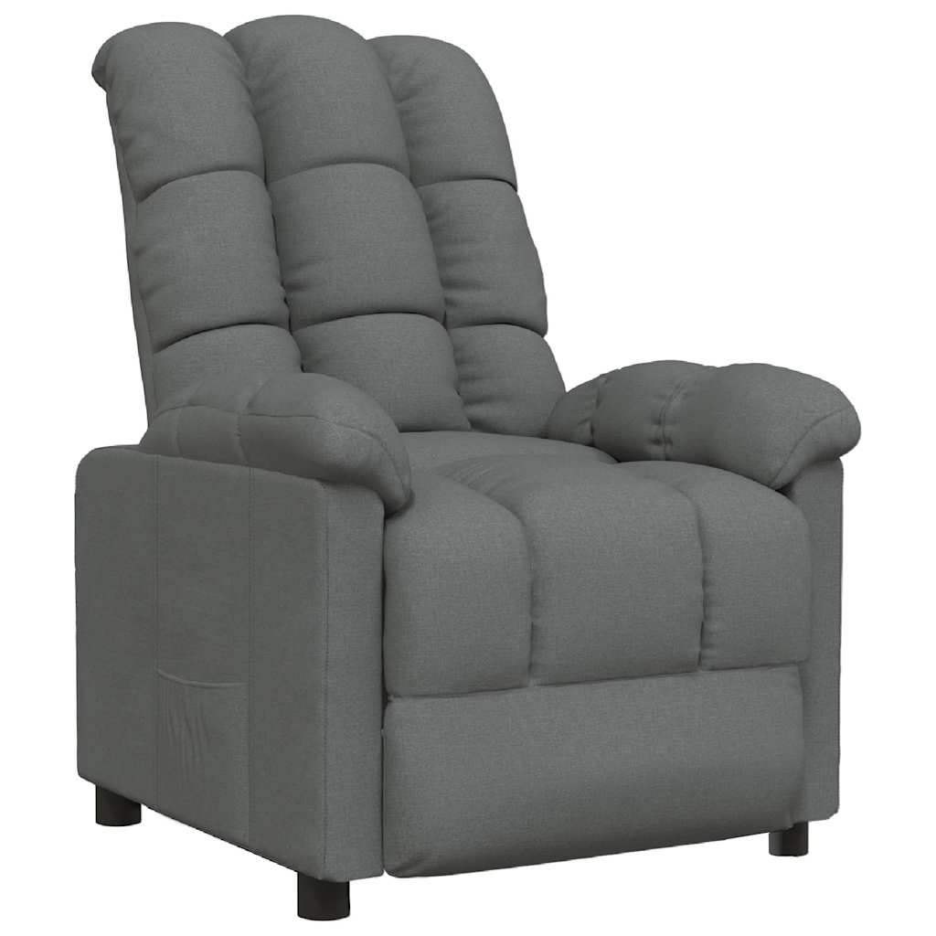 Recliner Chair Dark Grey Fabric