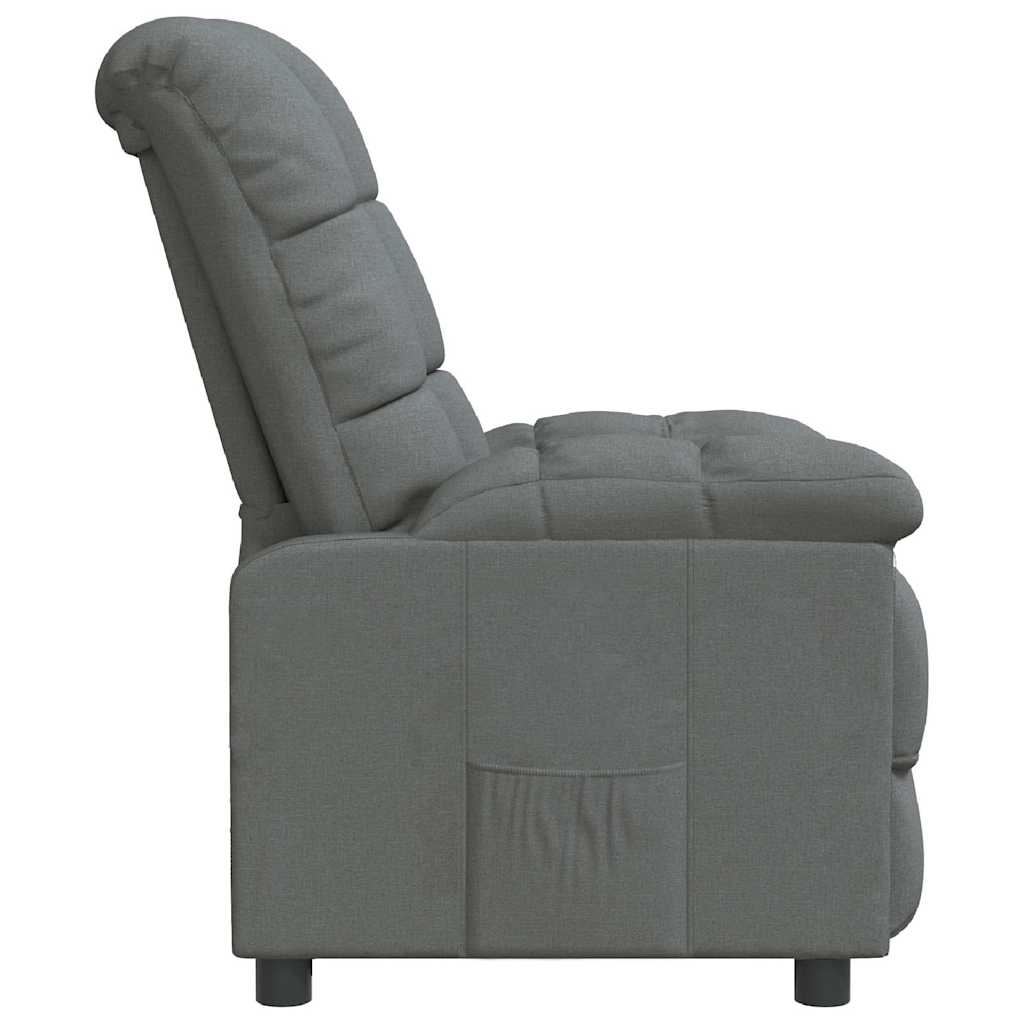 Recliner Chair Dark Grey Fabric