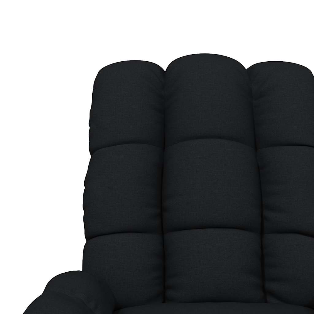 Recliner Chair Black Fabric