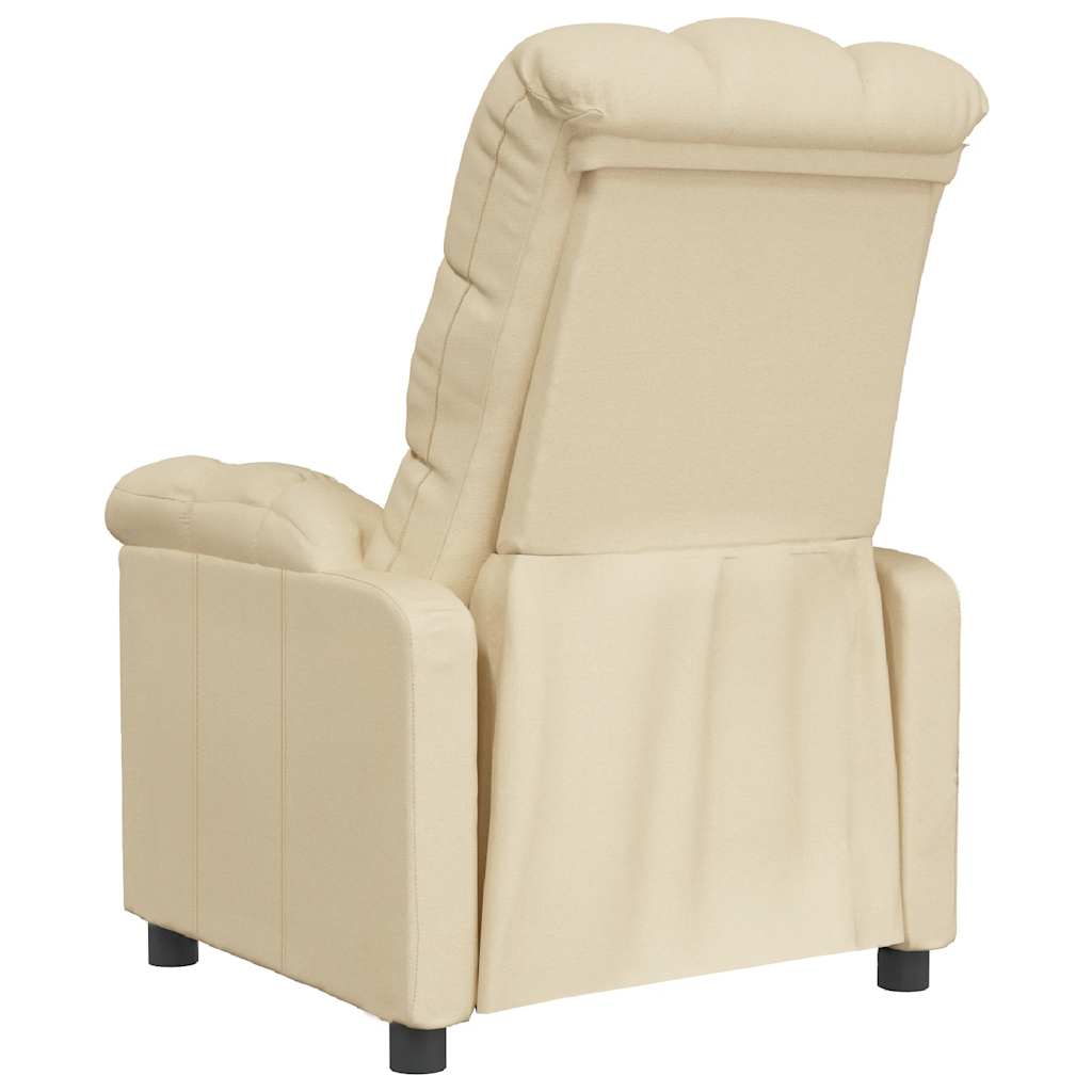 Recliner Chair Cream Fabric