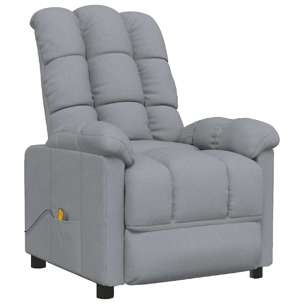 Massage Chair Light Grey Fabric
