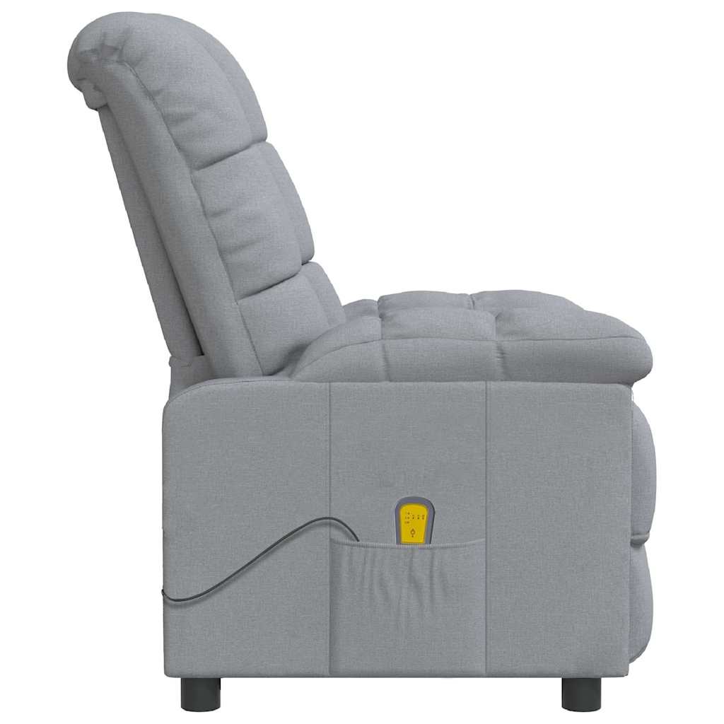Massage Chair Light Grey Fabric