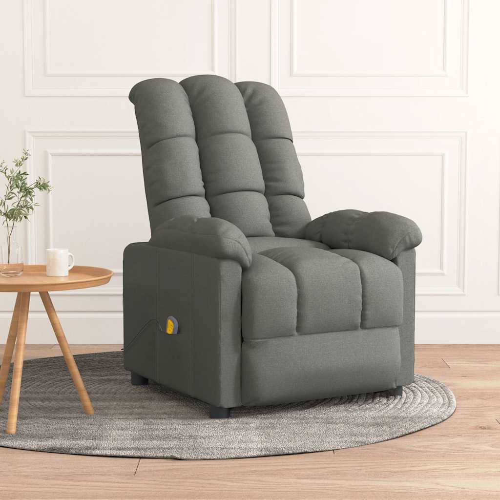 Massage Chair Dark Grey Fabric