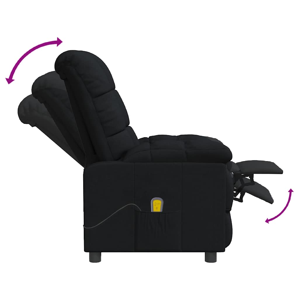 Massage Chair Black Fabric