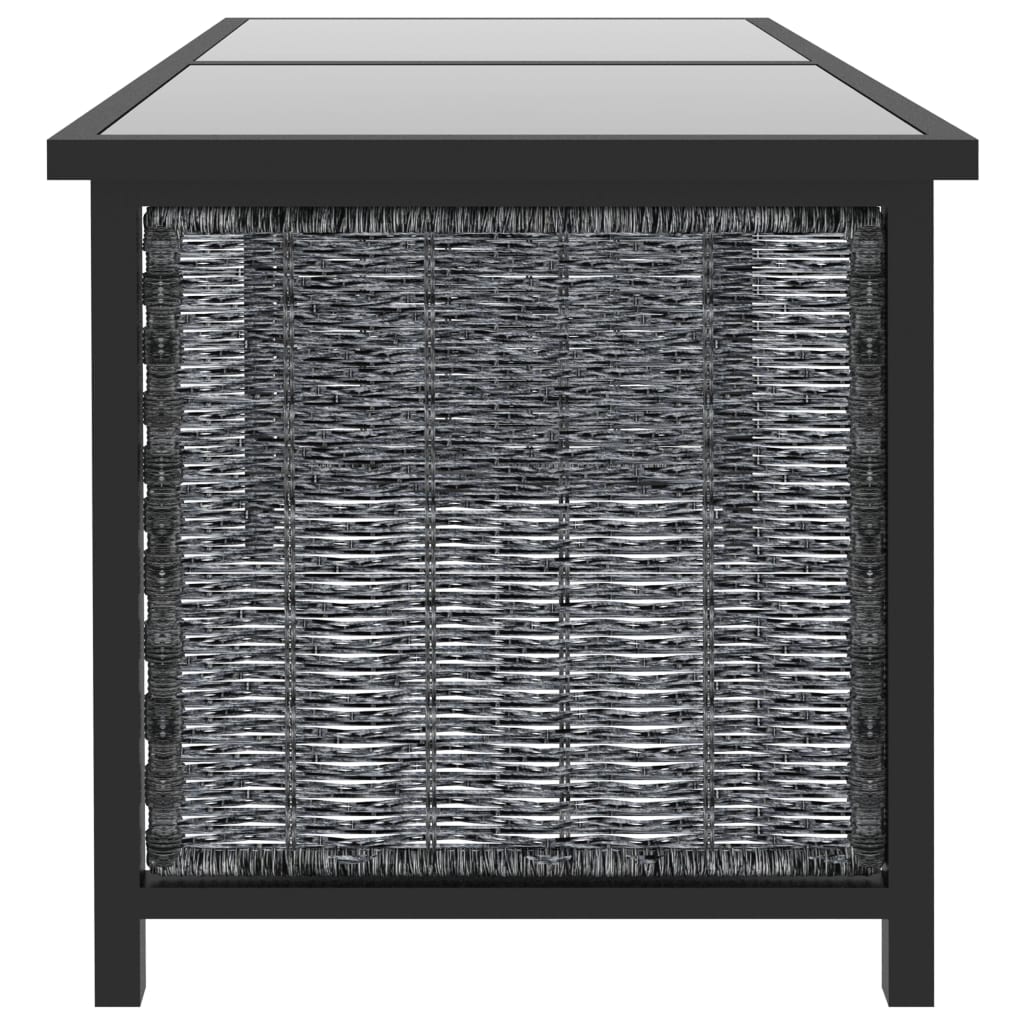 9 Piece Garden Lounge Set with Cushions Poly Rattan Anthracite