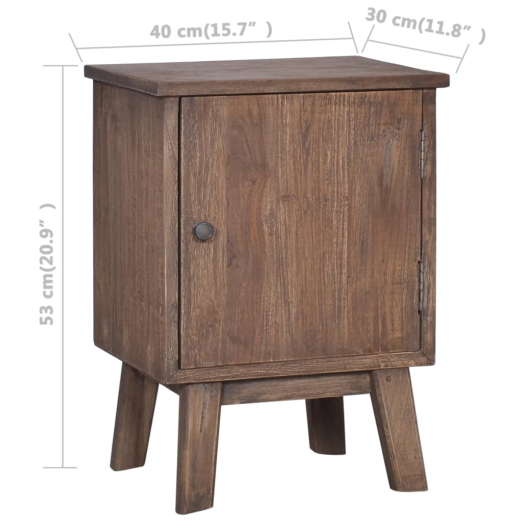 Bedside Cabinet 40x30x53 cm Solid Teak Wood