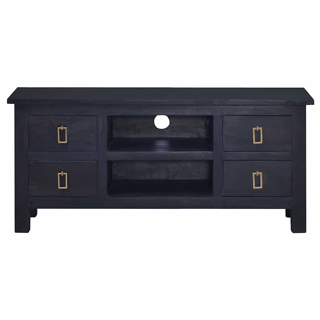TV Cabinet Light Black Coffee 100x30x45 cm Solid Mahogany Wood