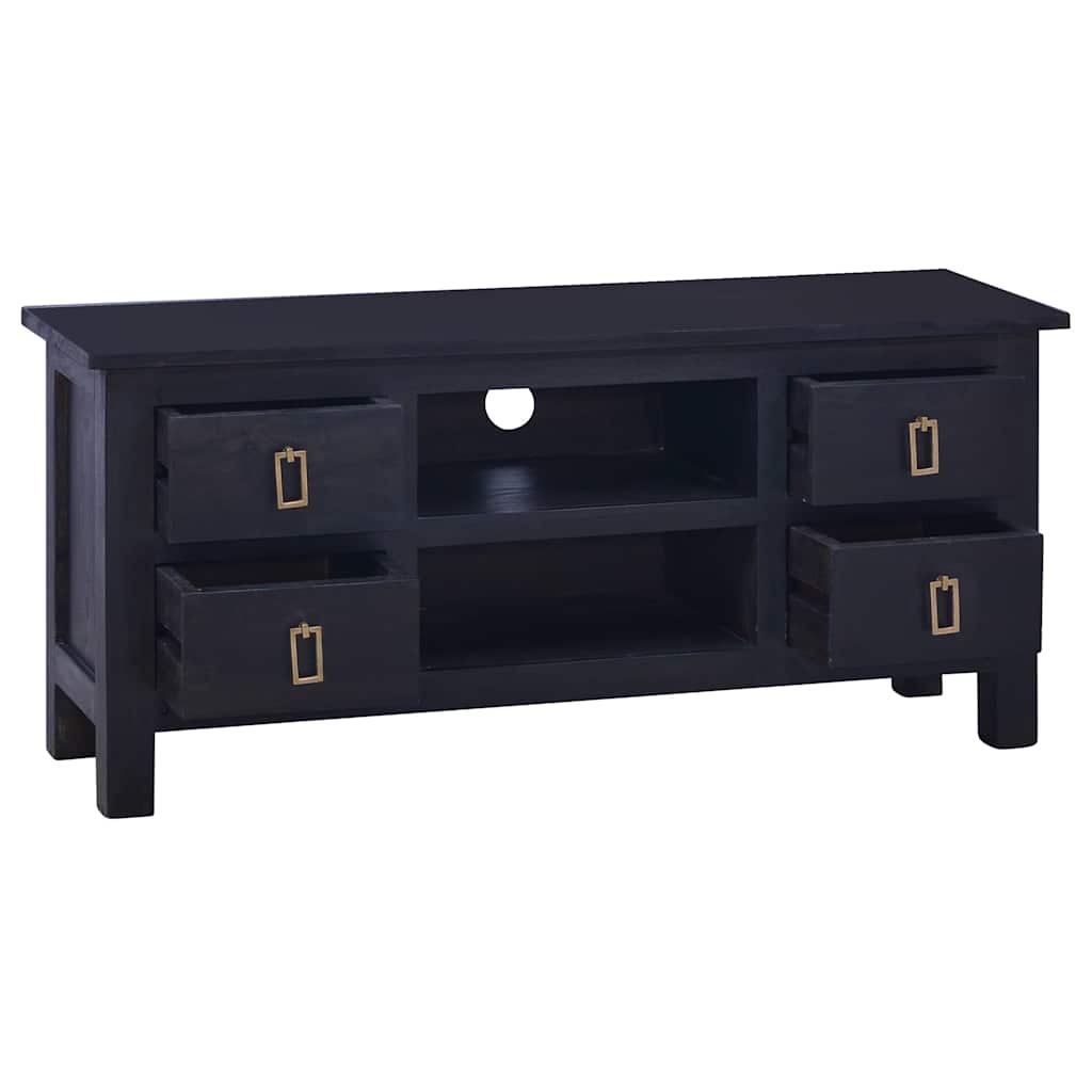 TV Cabinet Light Black Coffee 100x30x45 cm Solid Mahogany Wood