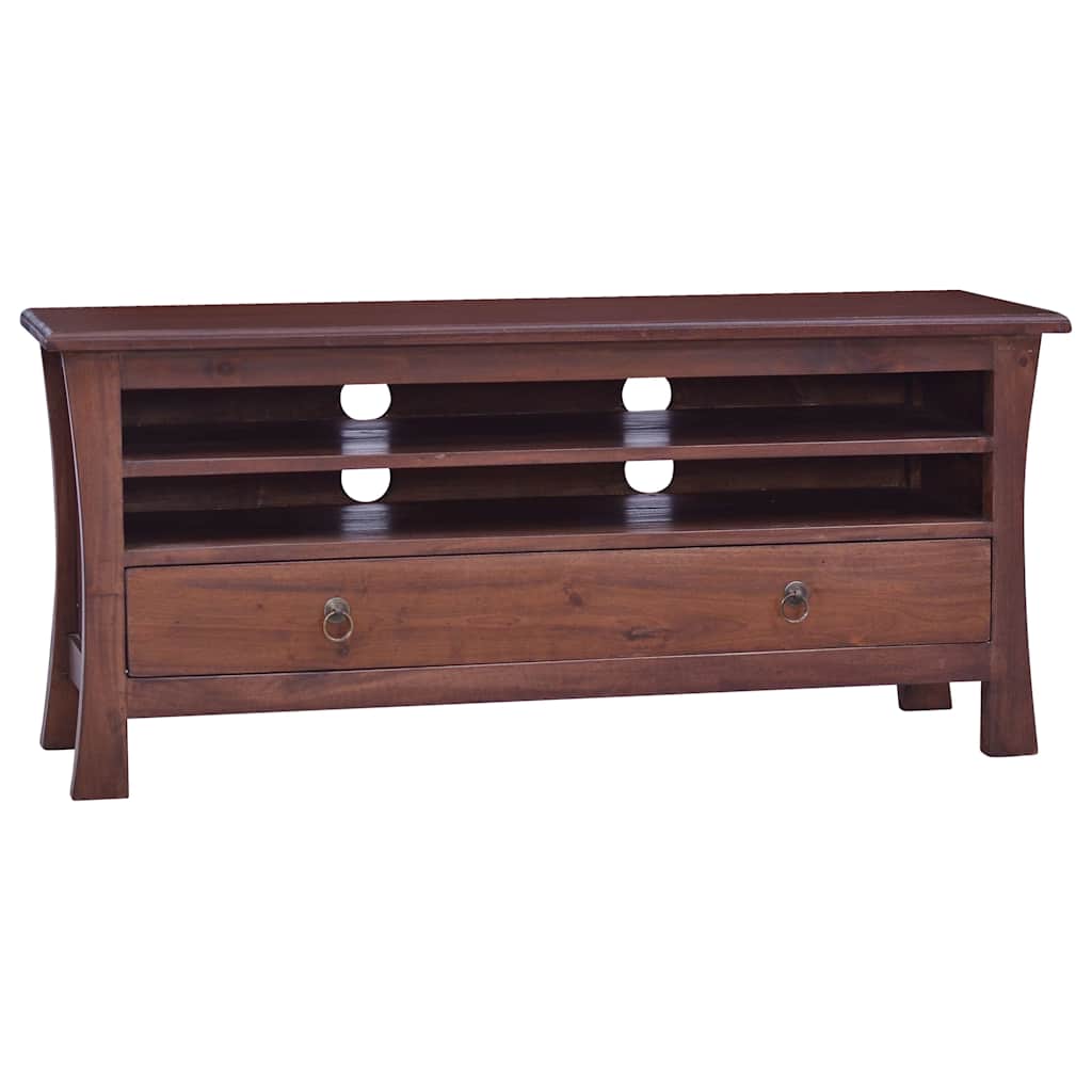 TV Cabinet Classical Brown 100x30x45 cm Solid Mahogany Wood