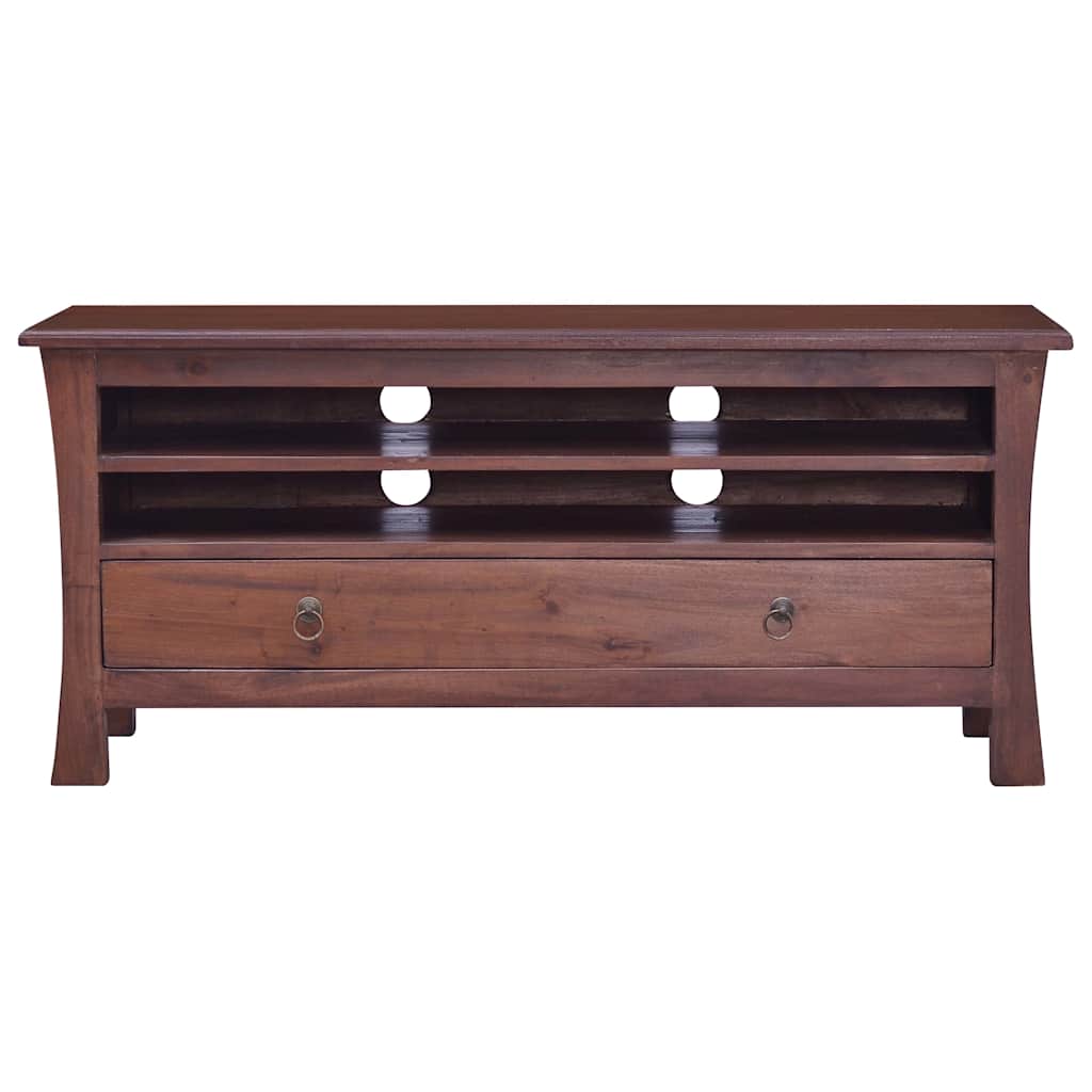TV Cabinet Classical Brown 100x30x45 cm Solid Mahogany Wood
