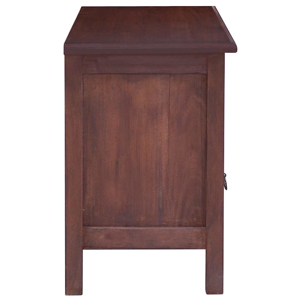 TV Cabinet Classical Brown 100x30x45 cm Solid Mahogany Wood