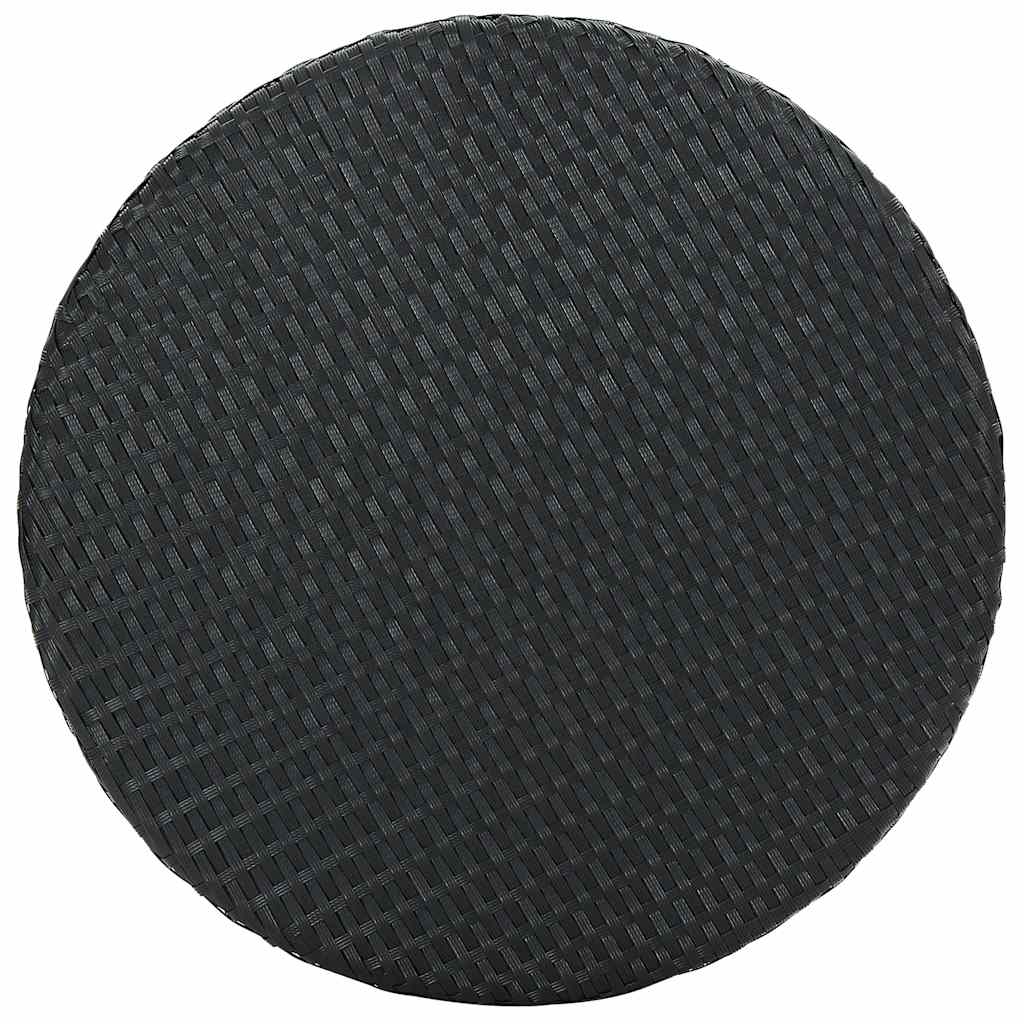Garden Table Black 60.5x106 cm Poly Rattan
