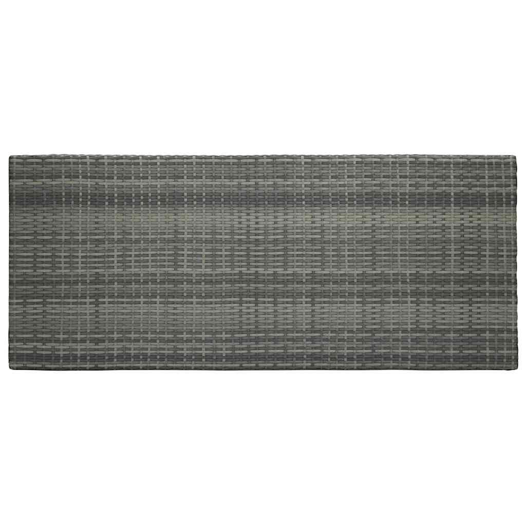 Garden Bar Table Grey 140.5x60.5x110.5 cm Poly Rattan