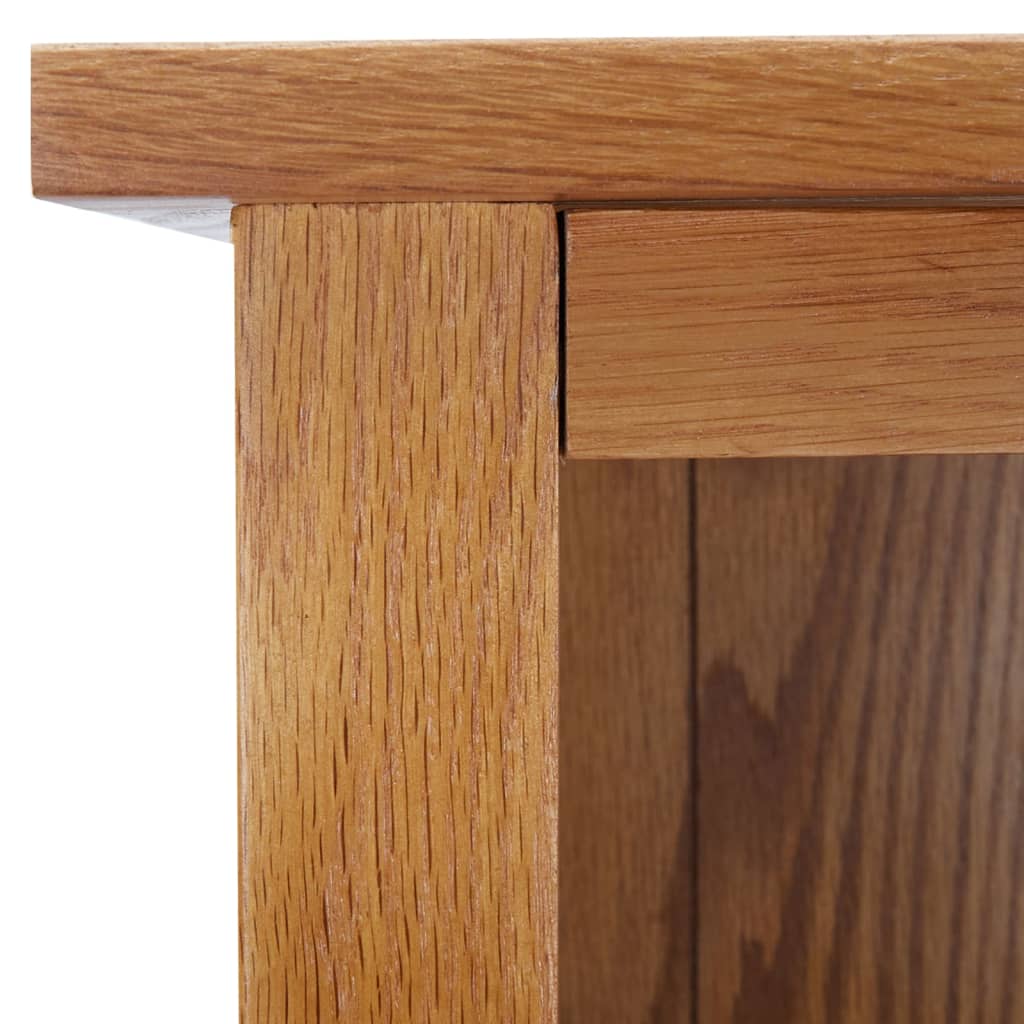 Bookcase with 2 Doors 90x30x200 cm Solid Oak Wood