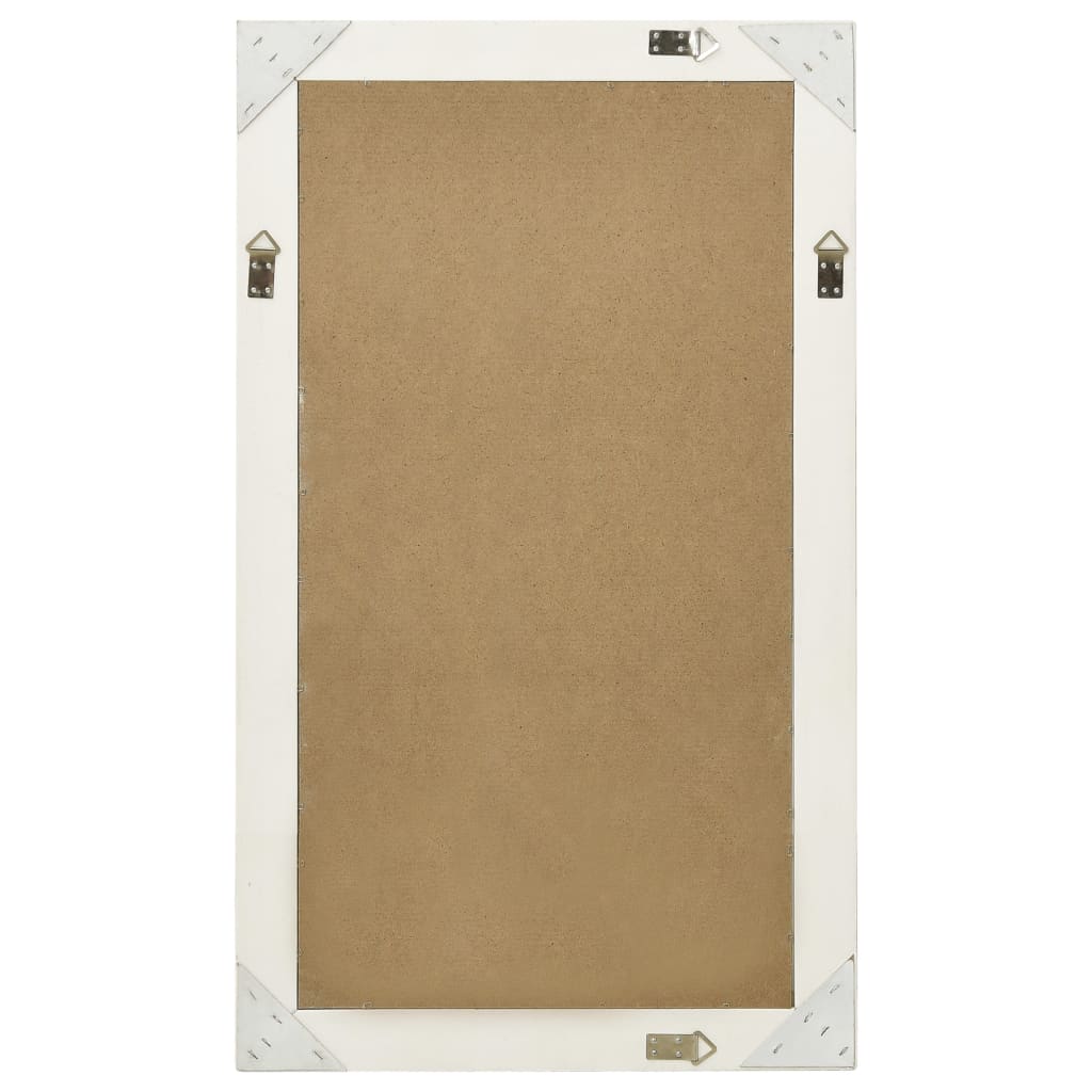Wall Mirror Baroque Style 60x100 cm White