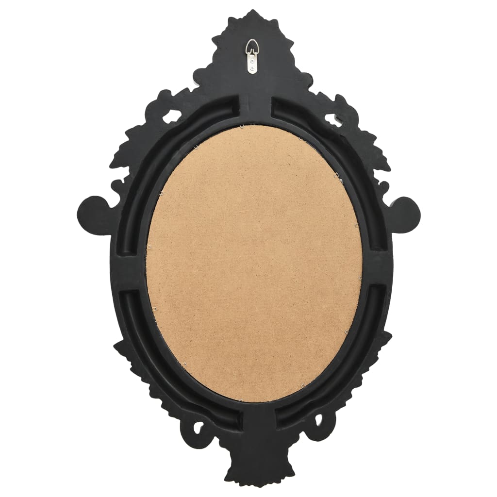 Wall Mirror Castle Style 56x76 cm Black