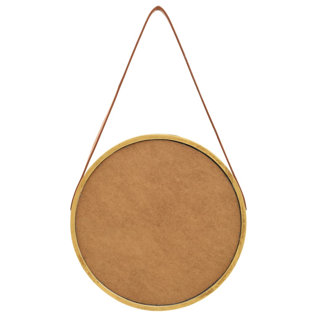 Wall Mirror with Strap 40 cm Gold