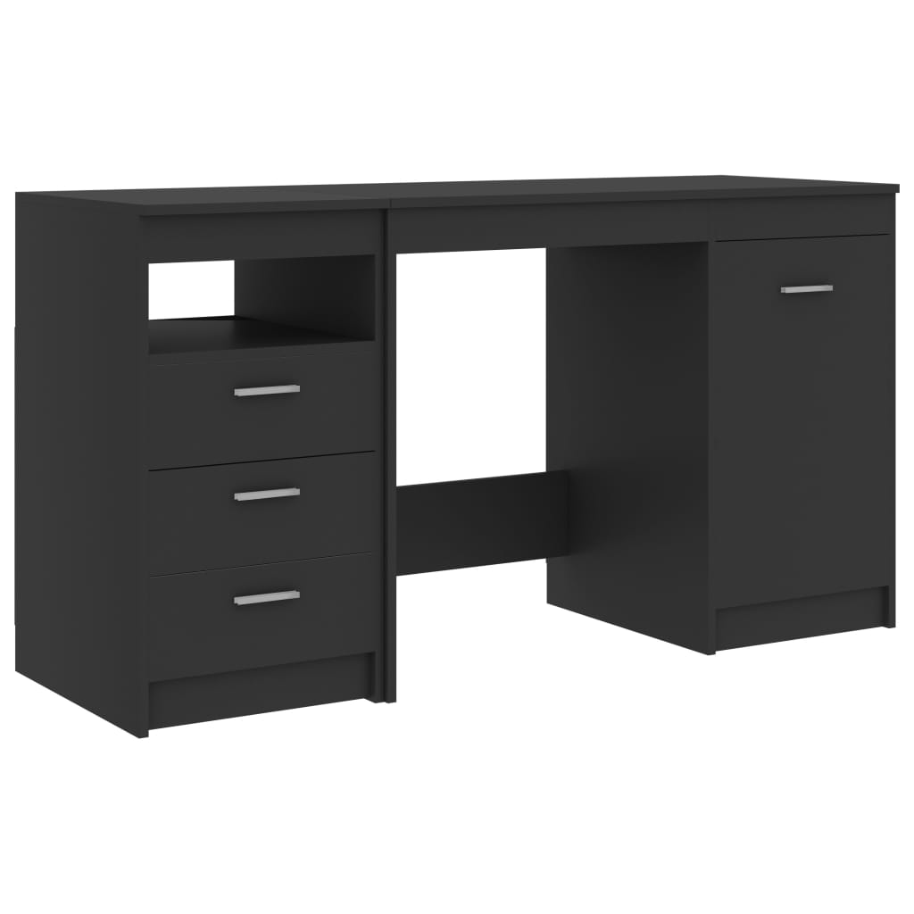 Desk Grey 140x50x76 cm Engineered Wood