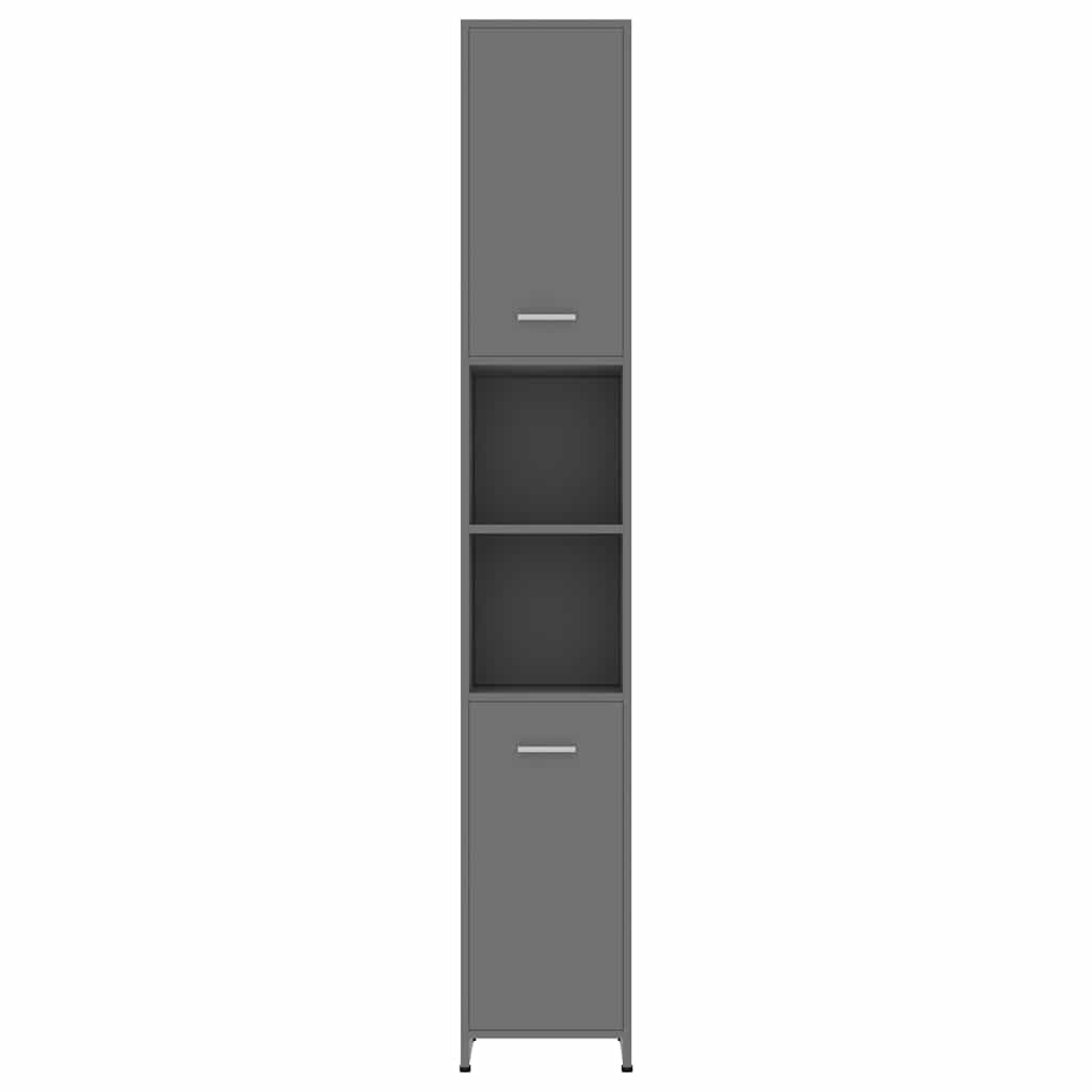 Bathroom Cabinet Grey 30x30x183.5 cm Engineered Wood