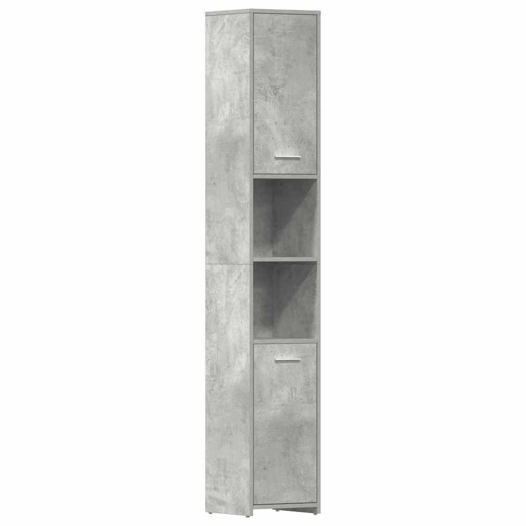 Bathroom Cabinet Concrete Grey 30x30x183.5 cm Engineered Wood