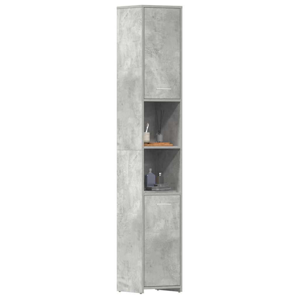Bathroom Cabinet Concrete Grey 30x30x183.5 cm Engineered Wood