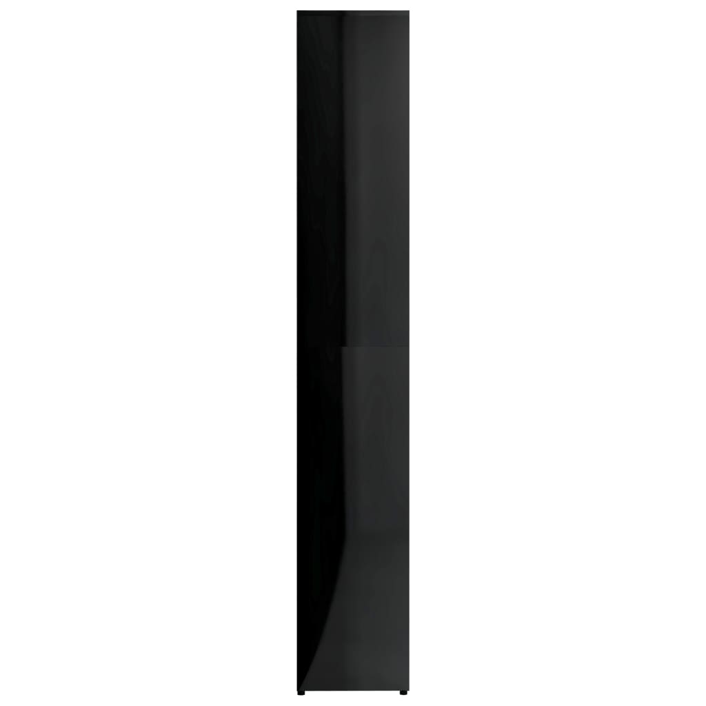 Bathroom Cabinet High Gloss Black 30x30x183.5 cm Engineered Wood