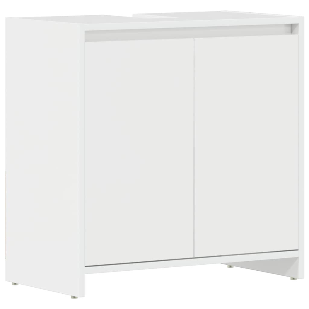 Bathroom Cabinet High Gloss White 60x33x61 cm Engineered Wood