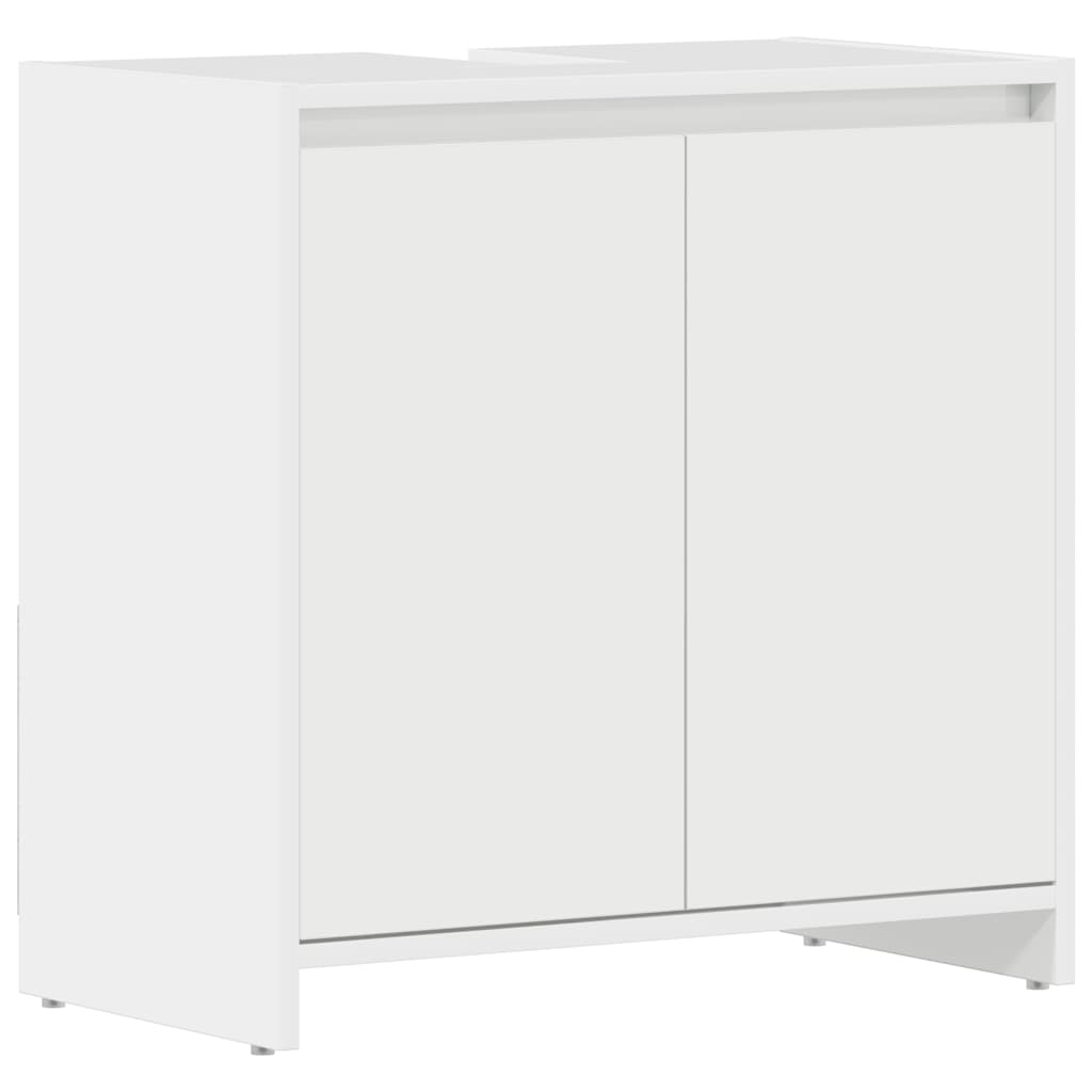 Bathroom Cabinet High Gloss White 60x33x61 cm Engineered Wood