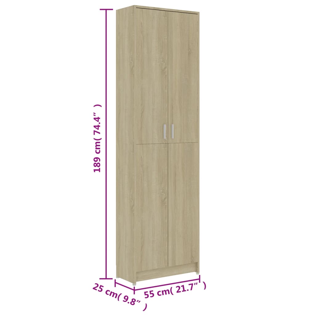 Hallway Wardrobe Sonoma Oak 55x25x189 cm Engineered Wood