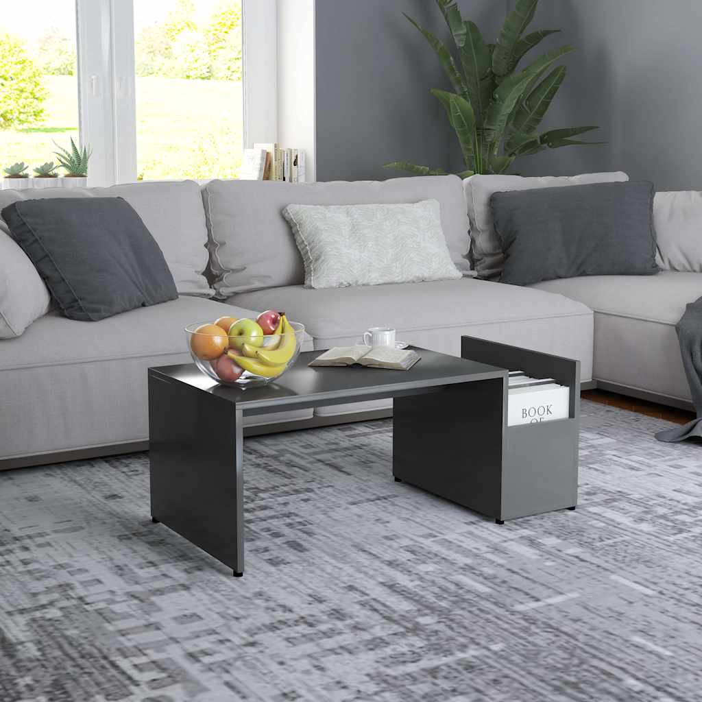 Coffee Table Grey 90x45x35 cm Engineered Wood