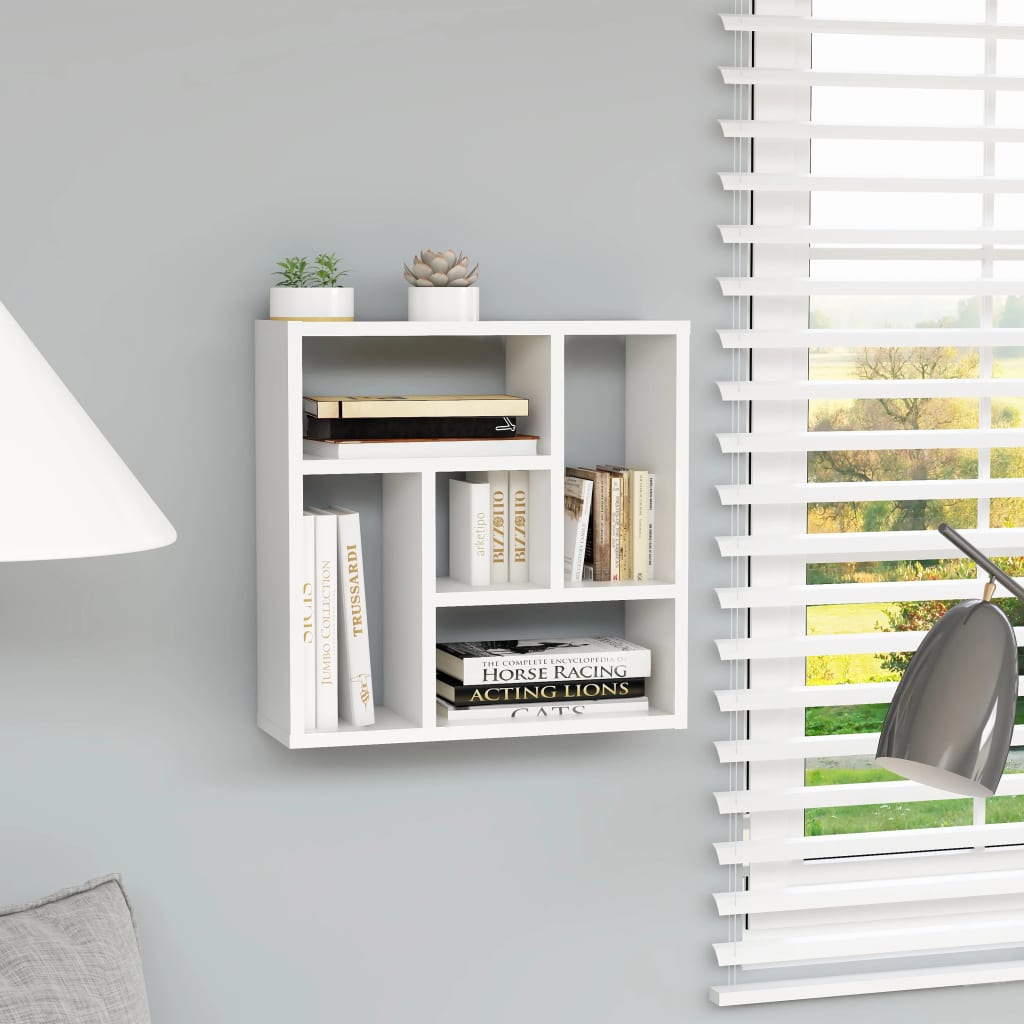 Wall Shelf White 45x16x45 cm Engineered Wood