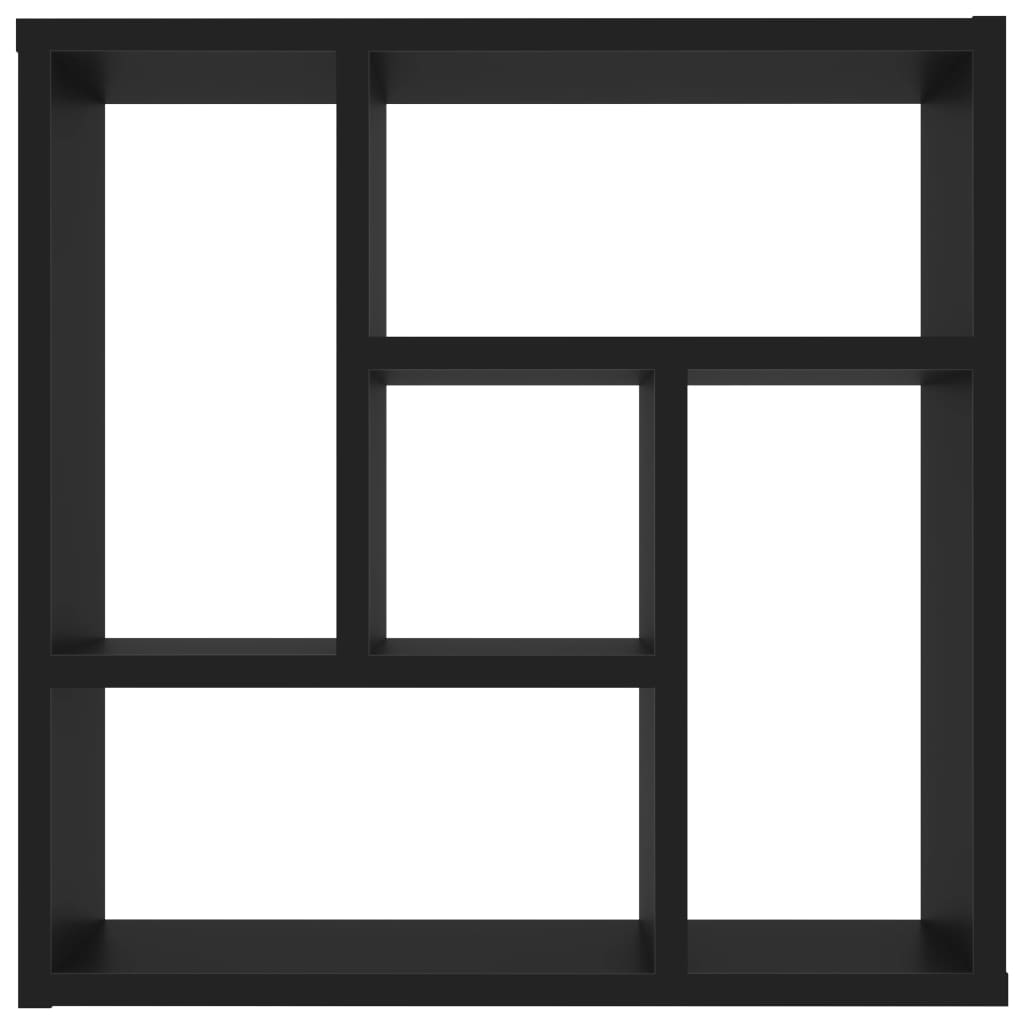 Wall Shelf Black 45x16x45 cm Engineered Wood