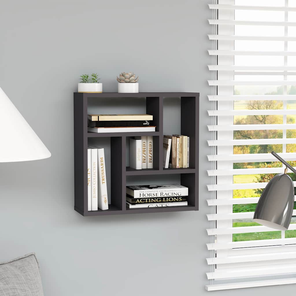 Wall Shelf Grey 45x16x45 cm Engineered Wood
