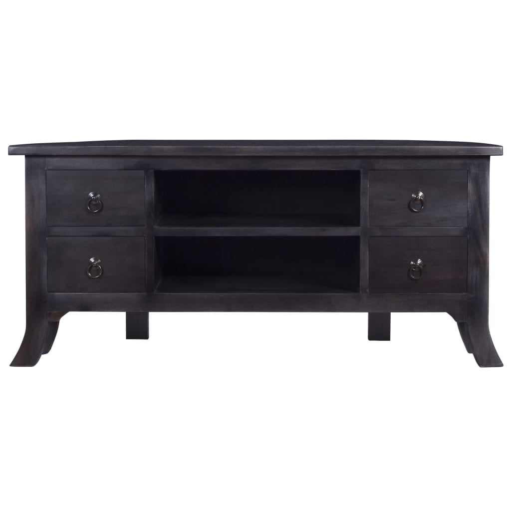 TV Cabinet Light Black Coffee 100x40x45 cm Solid Mahogany Wood