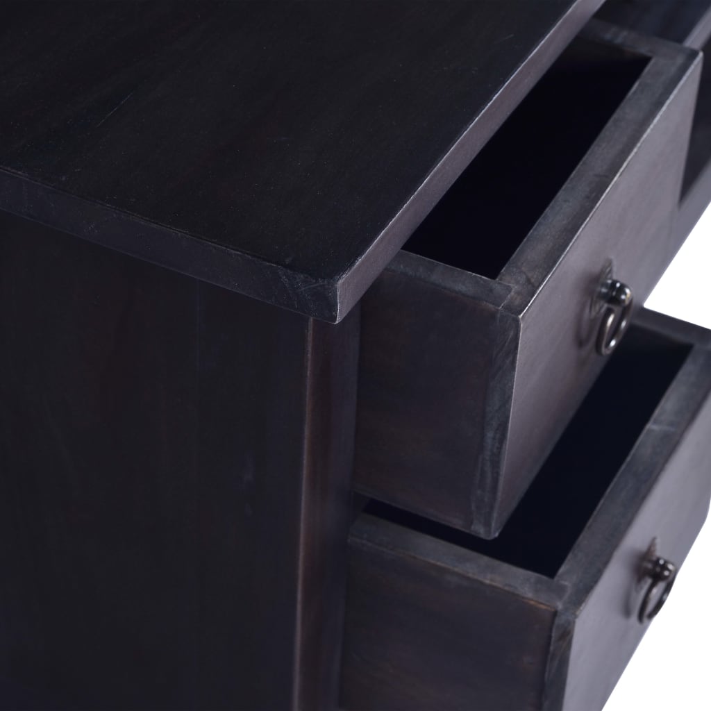 TV Cabinet Light Black Coffee 100x40x45 cm Solid Mahogany Wood