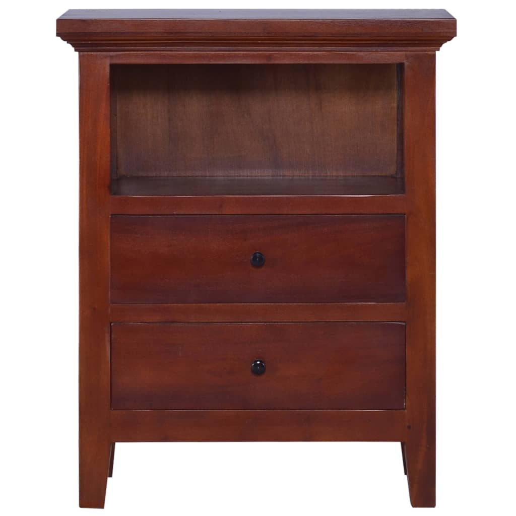 Side Cabinet Classical Brown 60x30x75 cm Solid Mahogany Wood