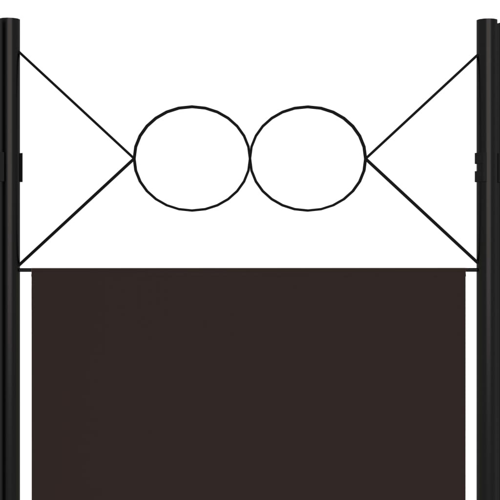 3-Panel Room Divider Brown 120x180 cm