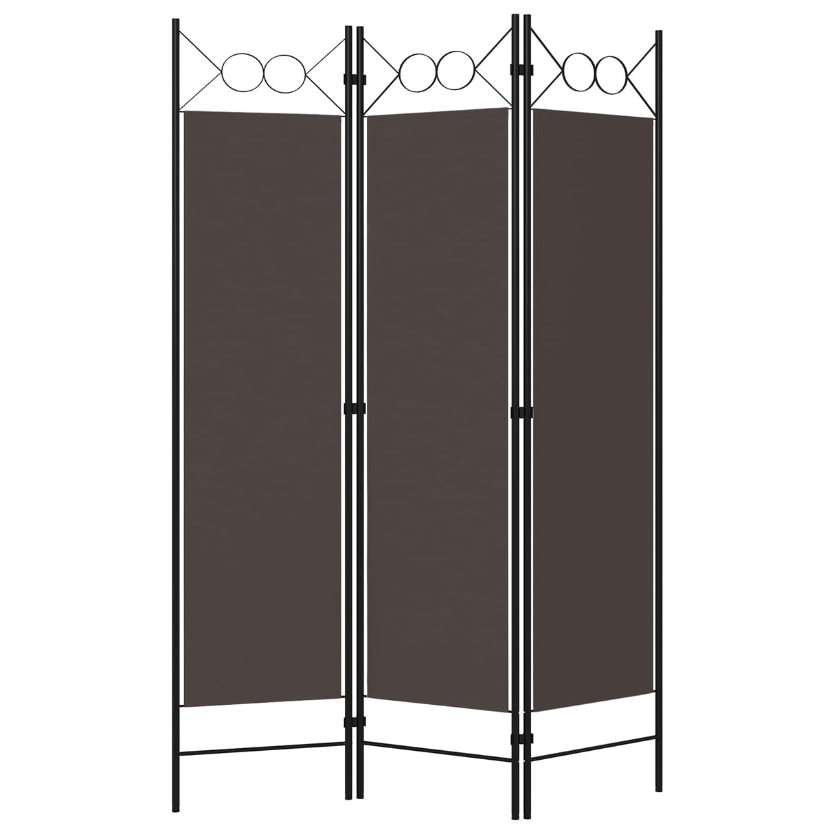3-Panel Room Divider Brown 120x180 cm